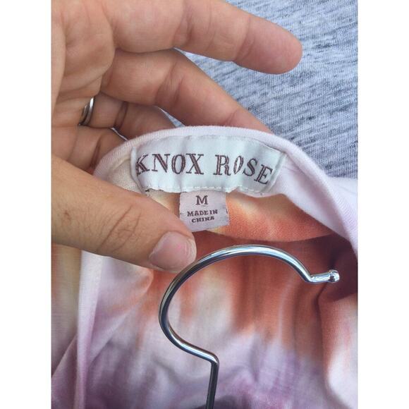 Knox Rose Tie-Dyed Sleeveless Maxi Dress M medium Purple Pink stripe boho beachy - Picture 8 of 14